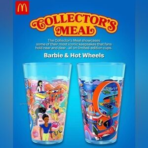 McDonalds Collector's Cup Barbie / Hot Wheels new, never used